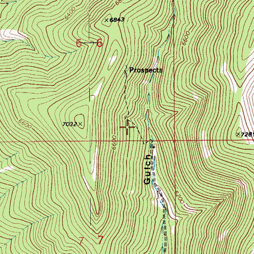 Topographic Map of SE SE Section 6 Mine, MT