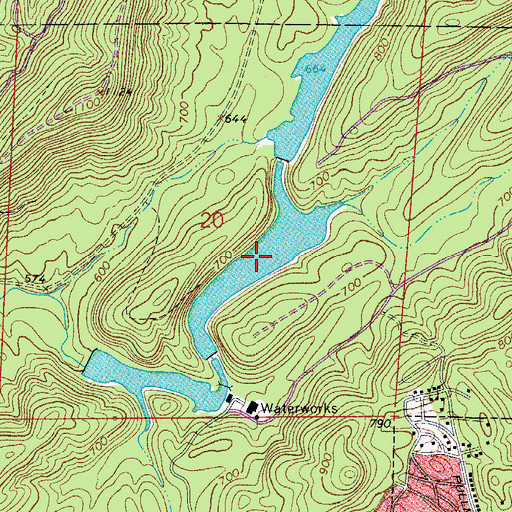Topographic Map of Dillon Lake, AR