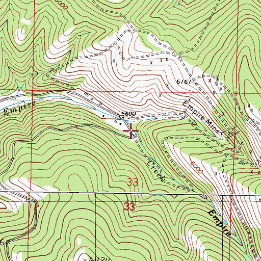 Topographic Map of E F L Mine, MT