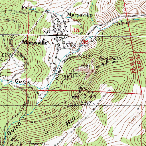 Topographic Map of Fraction Mine, MT