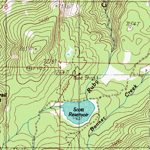 Topographic Map of Dan-Kim, MT
