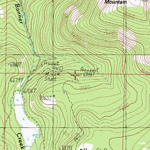 Topographic Map of NW NE Section 16, MT