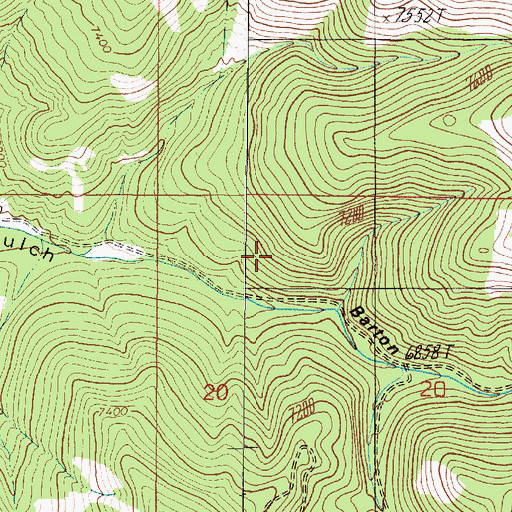 Topographic Map of Sunrise 77 Mine, MT