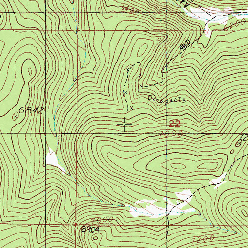 Topographic Map of Perry Canyon II Mine, MT