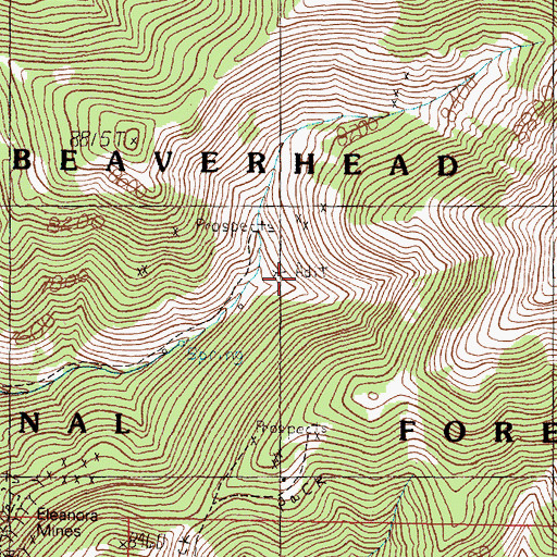 Topographic Map of SE NW Section 24 Mine, MT