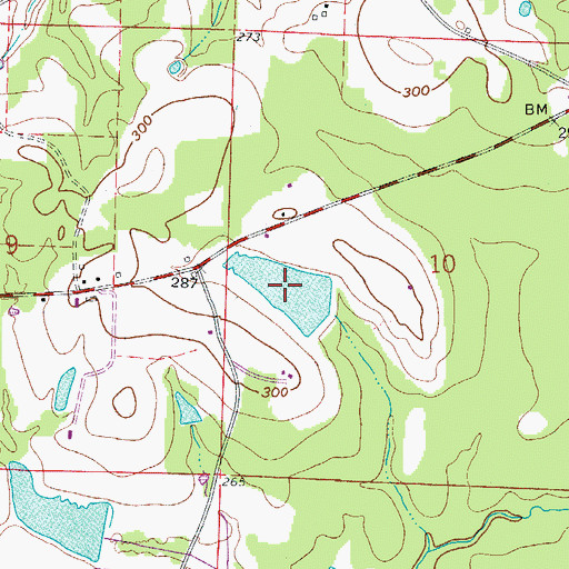 Topographic Map of Maloch Lake, AR