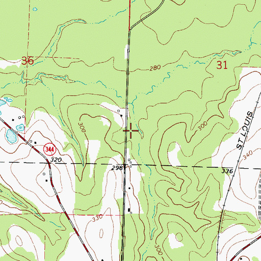 Topographic Map of Powell Lake, AR
