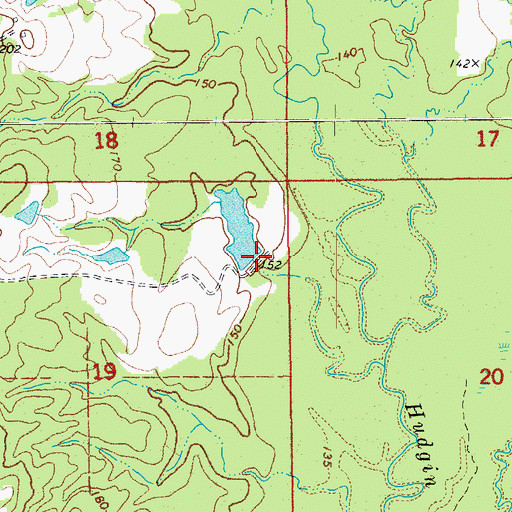 Topographic Map of Marsh Lake Dam, AR