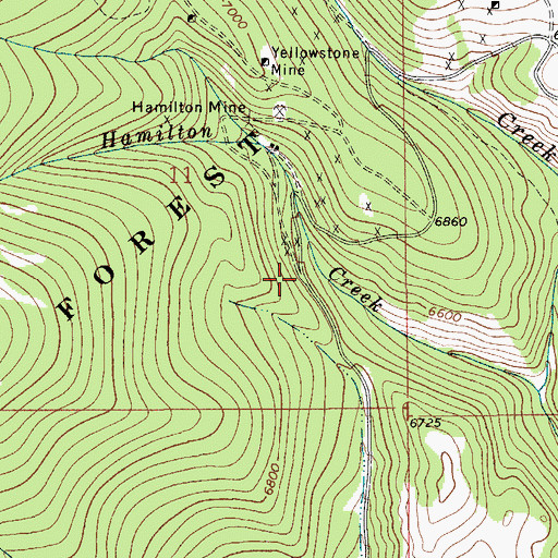 Topographic Map of NW SE Section 11 Mine, MT