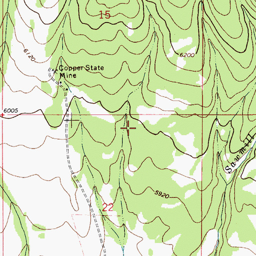 Topographic Map of NW NE Section 22 Mine, MT