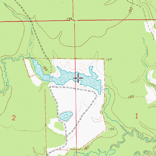 Topographic Map of Byrd Lake, AR