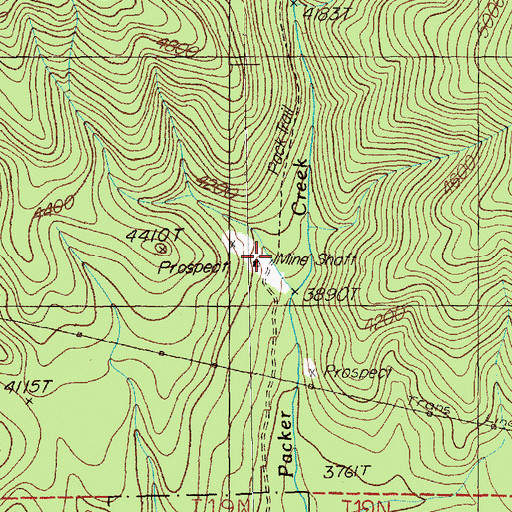 Topographic Map of Tarbox-Mineral King Mine, MT