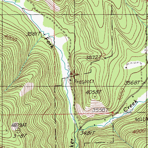 Topographic Map of Hemlock Mine, MT