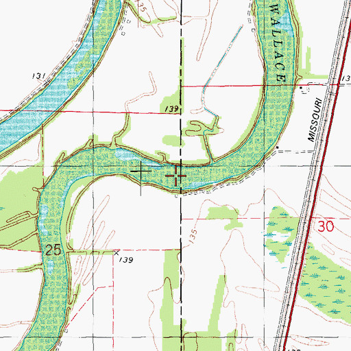 Topographic Map of Lake Wallace, AR