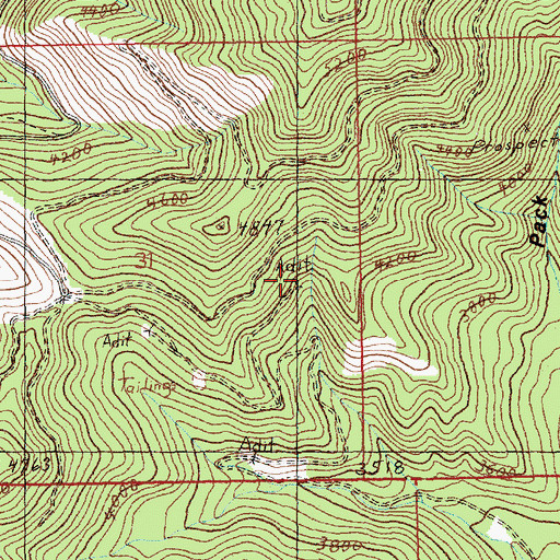 Topographic Map of Nancy Lee/Fawcett Mine, MT