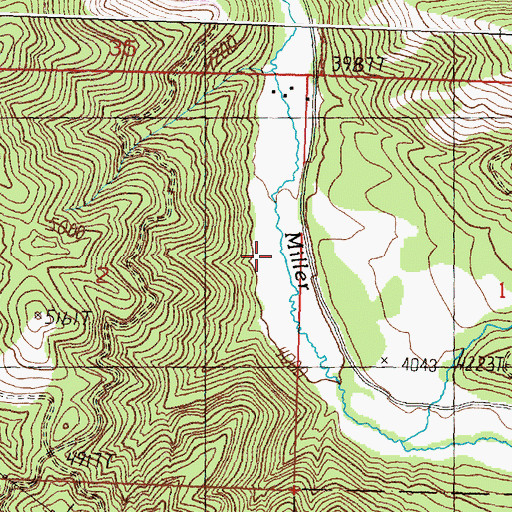 Topographic Map of Waldbilling Mine, MT