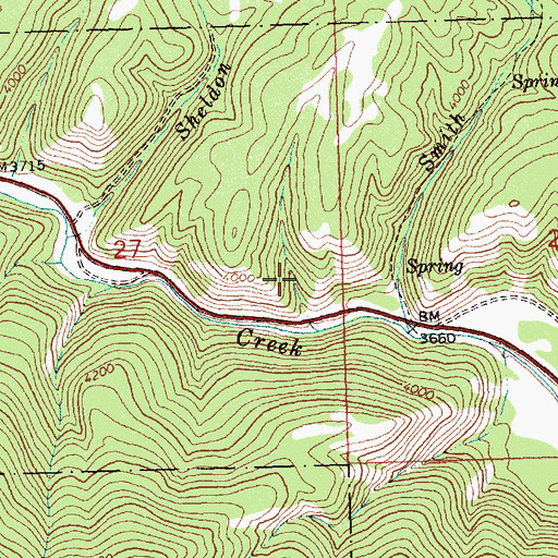 Topographic Map of Lolo Creek Mine, MT
