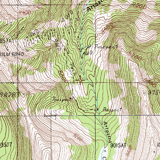 Topographic Map of NE Section 4 - FS Mine, MT
