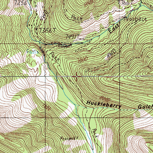 Topographic Map of SE Section 6 Mine, MT