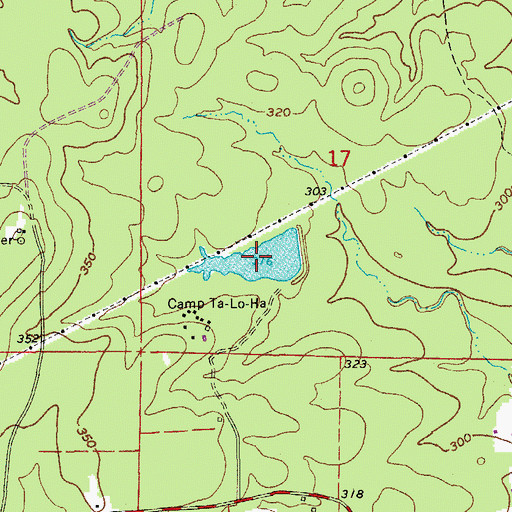 Topographic Map of Ta-Lo-Ha-Lake, AR