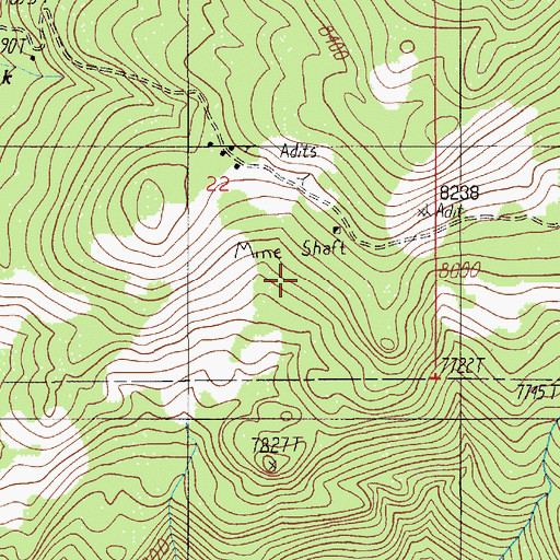 Topographic Map of Conrad 3 Mine, MT