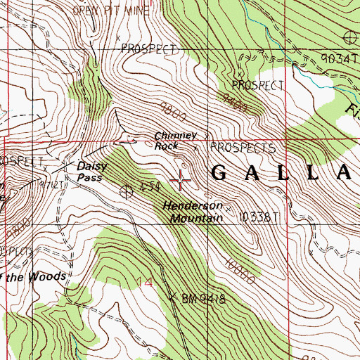 Topographic Map of Homestake Number 2 Mine, MT