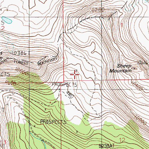 Topographic Map of Commonwealth Number 1 Mine, MT