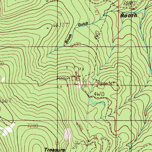Topographic Map of Julia Mine, MT