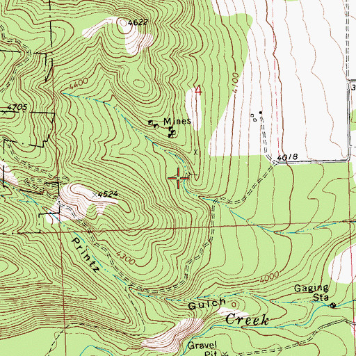 Topographic Map of Pleasant View Mine, MT