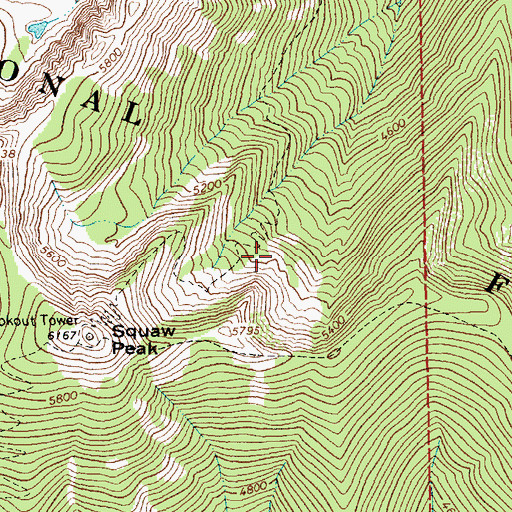 Topographic Map of Fredrick and Wind Mine, MT