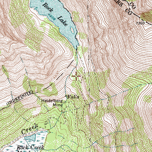Topographic Map of Upper North Heidelberg Mine, MT