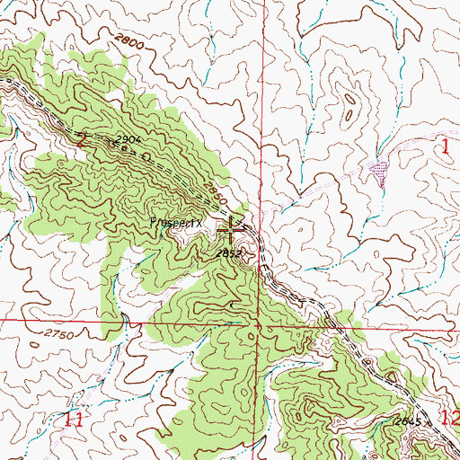 Topographic Map of Cedar Ridge Junction Mine, MT