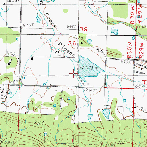 Topographic Map of Giles Lake Dam, AR