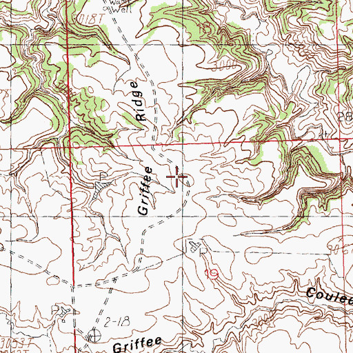 Topographic Map of Griffee Ridge, MT