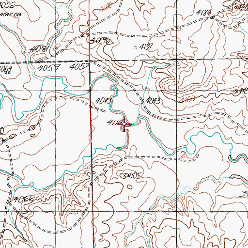 Topographic Map of Tony Creek, MT