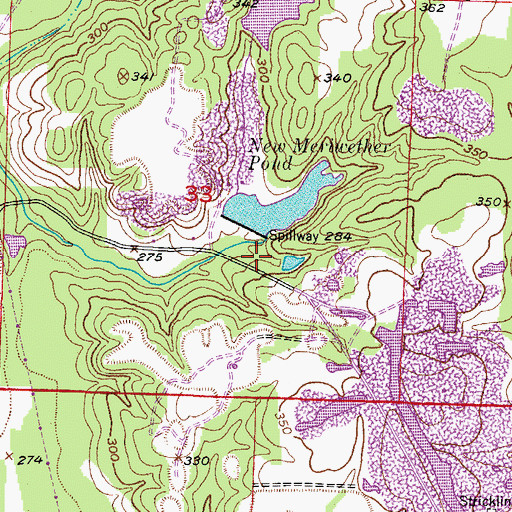 Topographic Map of Buehler Herndon Lake Number One Dam, AR
