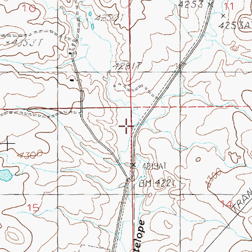 Topographic Map of Alkali Creek, MT
