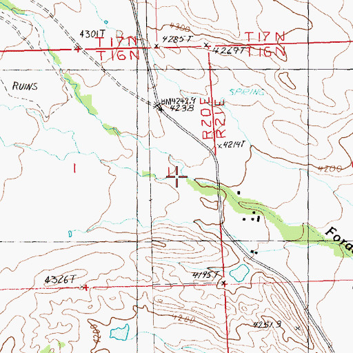 Topographic Map of Collar Gulch Creek, MT