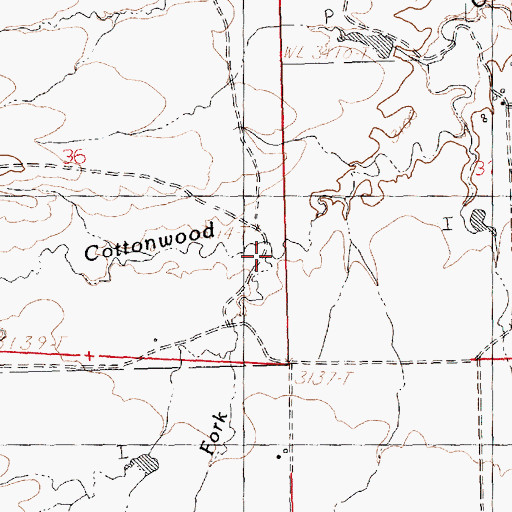 Topographic Map of South Fork Cottonwood Creek, MT