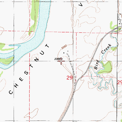 Topographic Map of Lower Chestnut Valley, MT