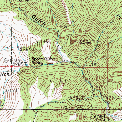 Topographic Map of Spears Gulch, MT