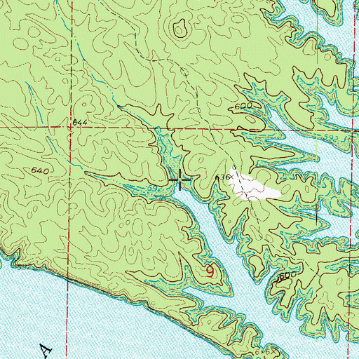 Topographic Map of Lake Ouachita Nursery Pond Dam, AR