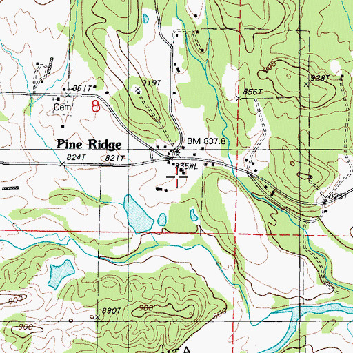 Topographic Map of Hatfield Lake, AR