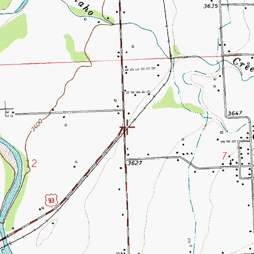 Topographic Map of Garlick Heliport, MT