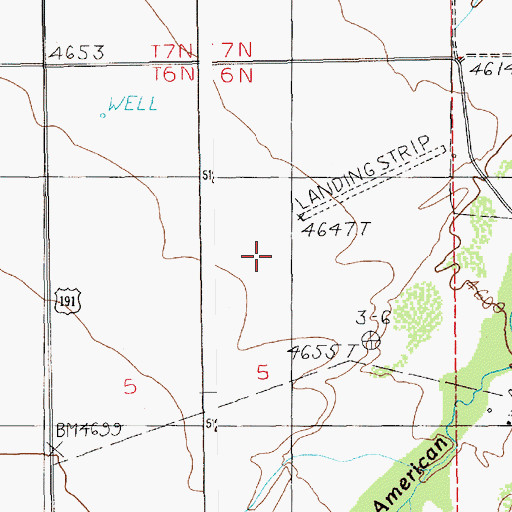 Topographic Map of Baxter Strip (historical), MT