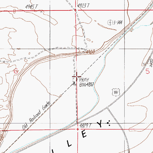 Topographic Map of Flying Y Ranch Airport, MT