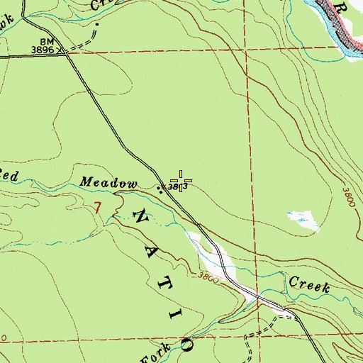 Topographic Map of Langton Airstrip, MT