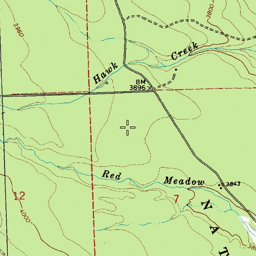 Topographic Map of Searight Airport (historical), MT