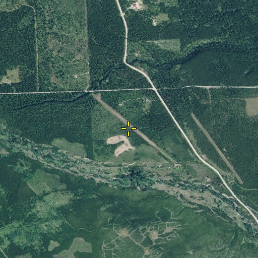 Aerial/Satellite Image of Searight Airport (historical), MT