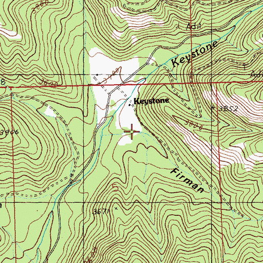 Topographic Map of Firman Gulch, MT